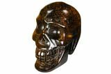 Polished Tiger's Eye Skull - Crystal Skull #111802-2